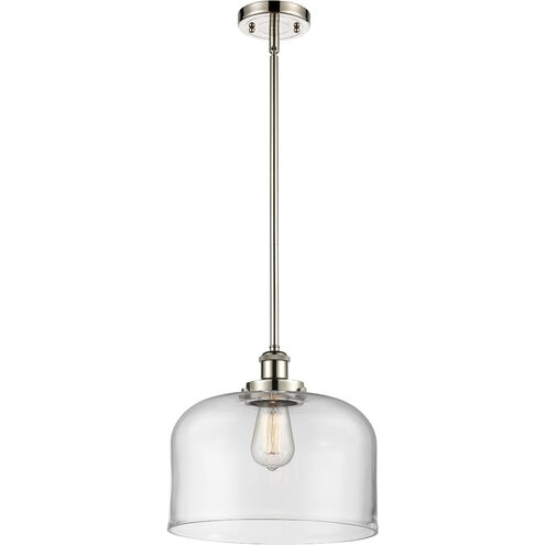 Ballston X-Large Bell 1 Light 8 inch Polished Nickel Pendant Ceiling Light in Clear Glass