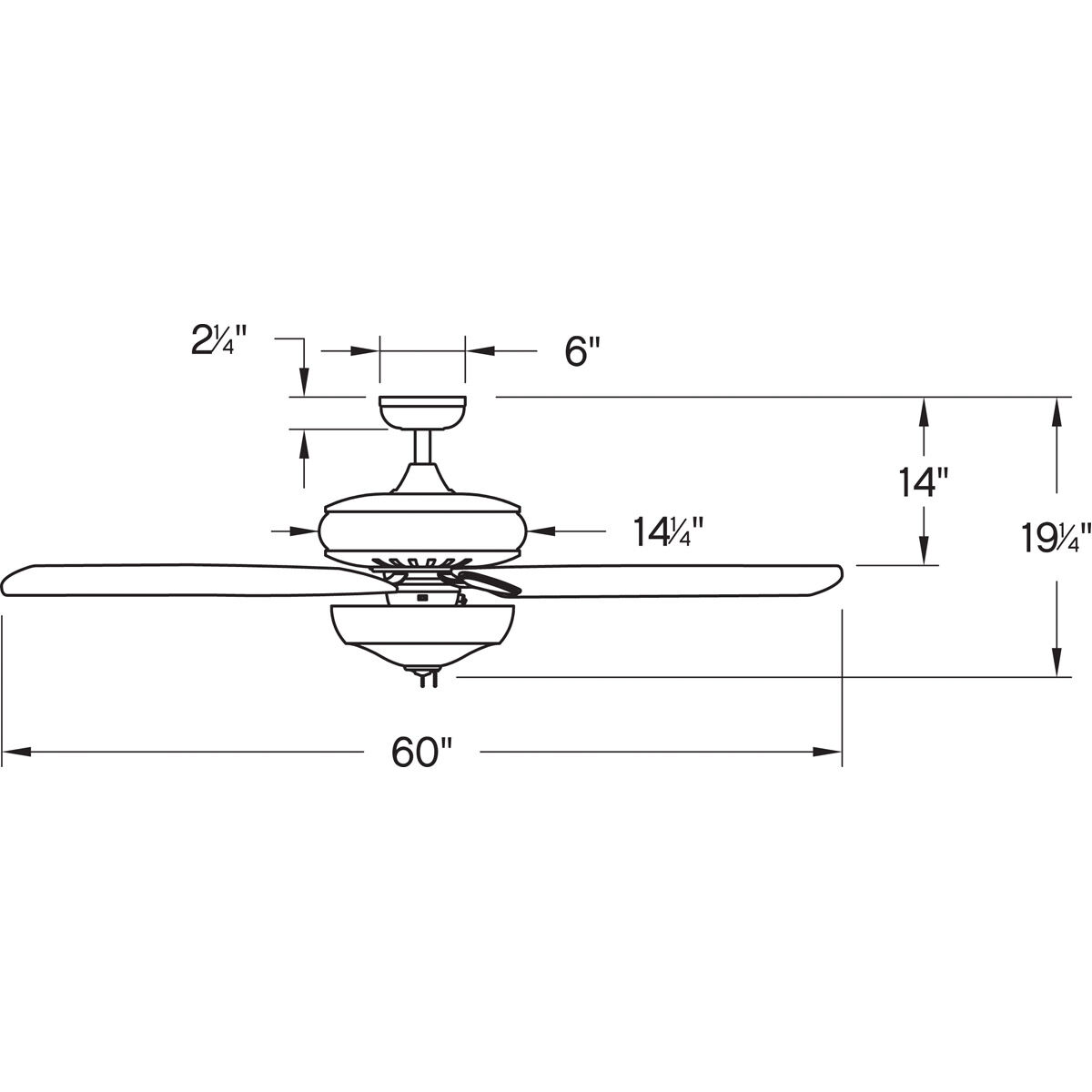 Gladiator Illuminated 60 inch Satin Steel with Driftwood/Silver Blades Ceiling Fan