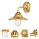 Nouveau 2 Railroad 1 Light 8 inch Satin Gold Sconce Wall Light