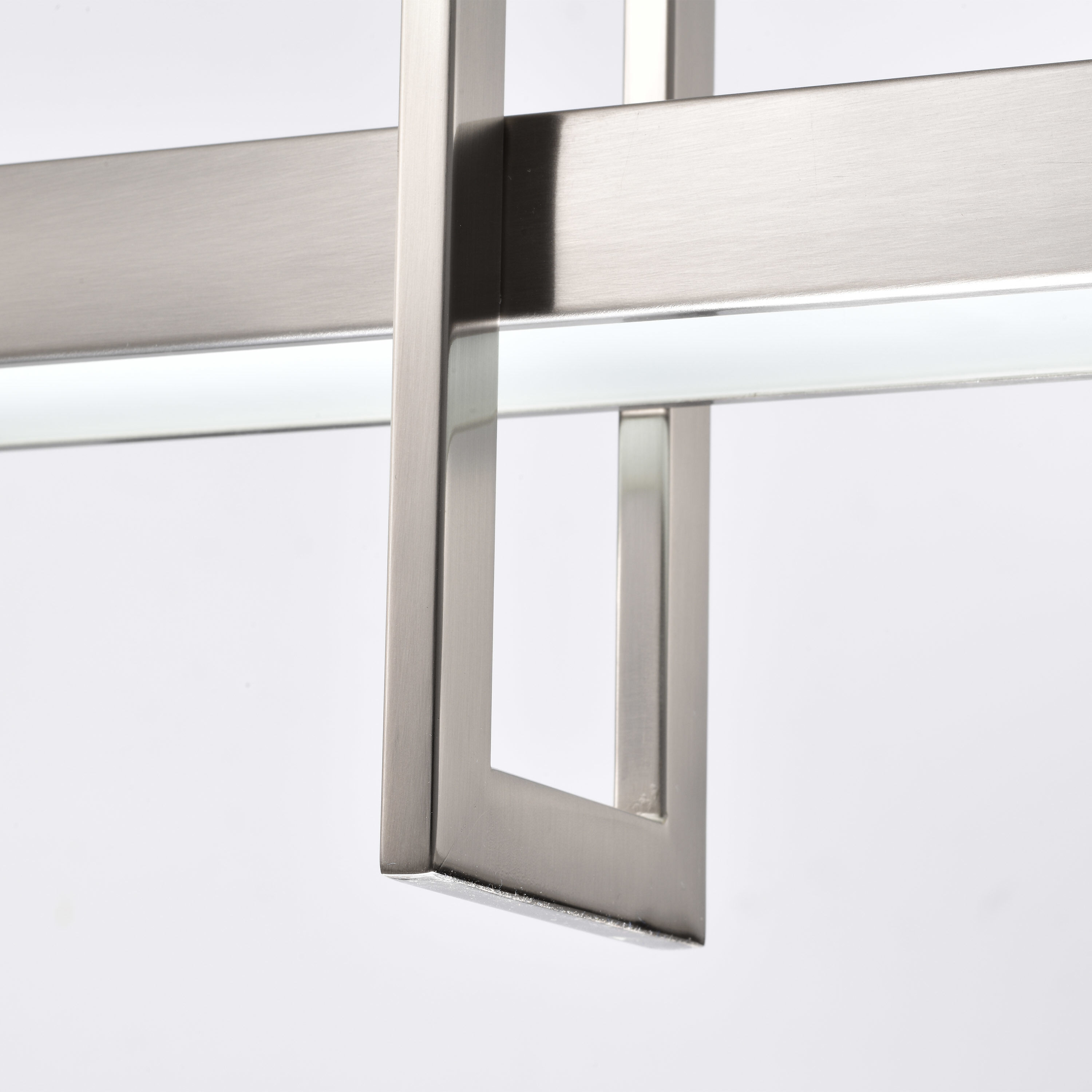 Frame LED 36 inch Brushed Nickel Island Pendant Ceiling Light 