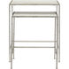 Harte 26 X 22 inch Nickel/White Nesting Table, Set of 2