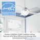 Swanson 44 inch Fresh White with Fresh White/Natural Wood Blades Ceiling Fan