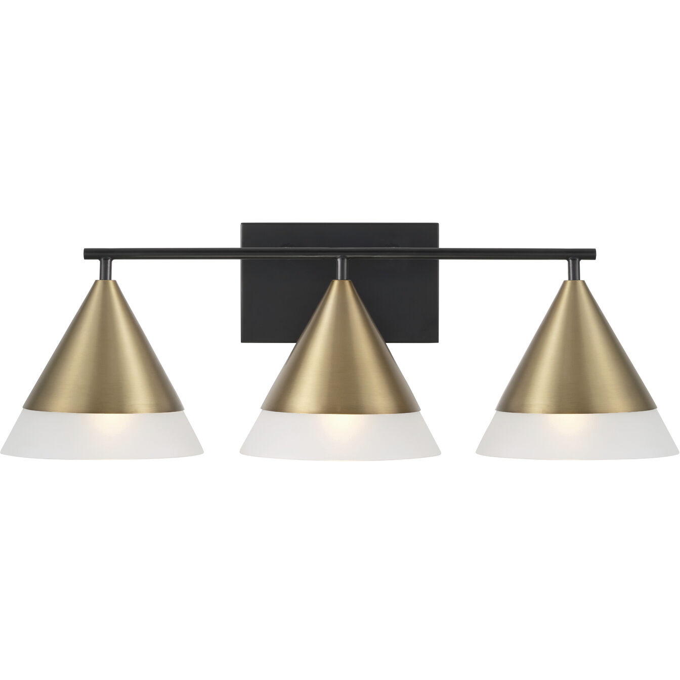Avant 3 Light 26 inch Aged Brass and Black Vanity Light Wall Light