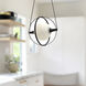 Aries LED 7.88 inch Black Pendant Ceiling Light