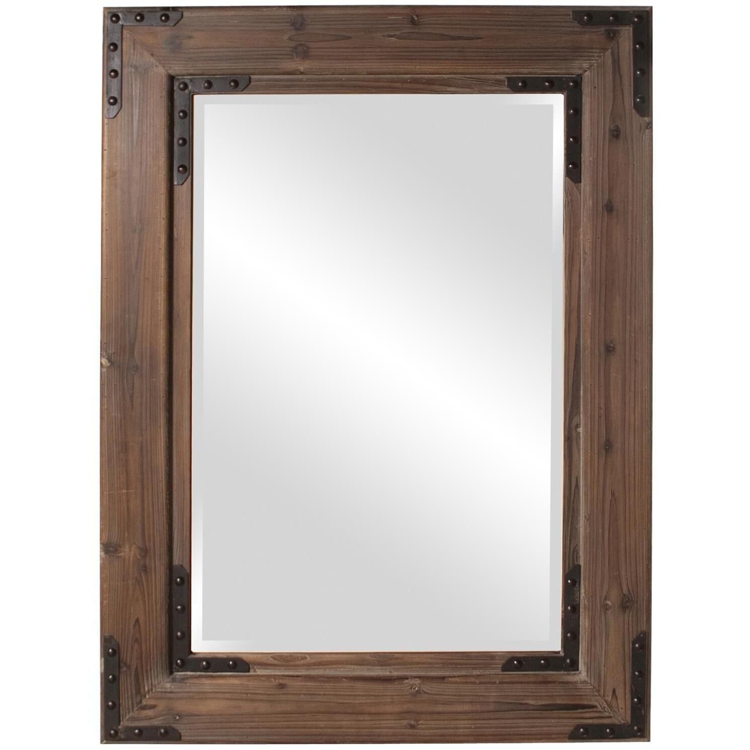 Caldwell 46 X 34 inch Wood and Iron Wall Mirror
