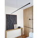 Array LED 48 inch Matte Black Horizontal Pendant Ceiling Light