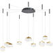 Athena LED 12.2 inch Matte Black and Brushed Brass Pendant Ceiling Light