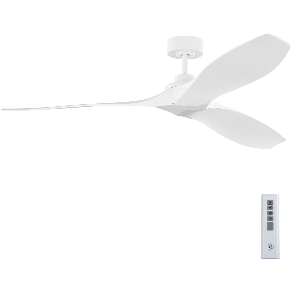 Collins 60 inch Matte White Indoor/Outdoor Smart Ceiling Fan, Coastal