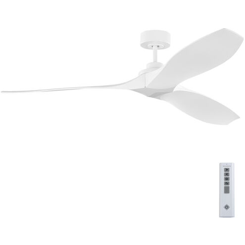 Collins 60 inch Matte White Indoor/Outdoor Smart Ceiling Fan, Coastal