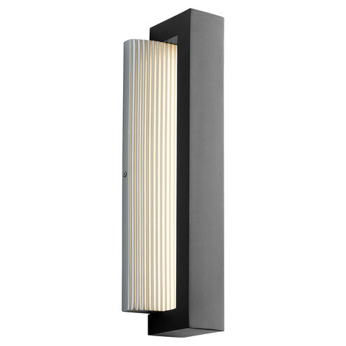 Verve 1 Light 18 inch Black/Brushed Aluminum Outdoor Wall Sconce