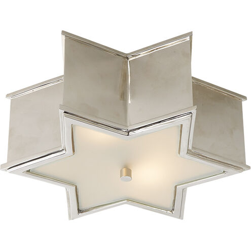 Alexa Hampton Sophia 2 Light 13.5 inch Polished Nickel Flush Mount Ceiling Light, Small