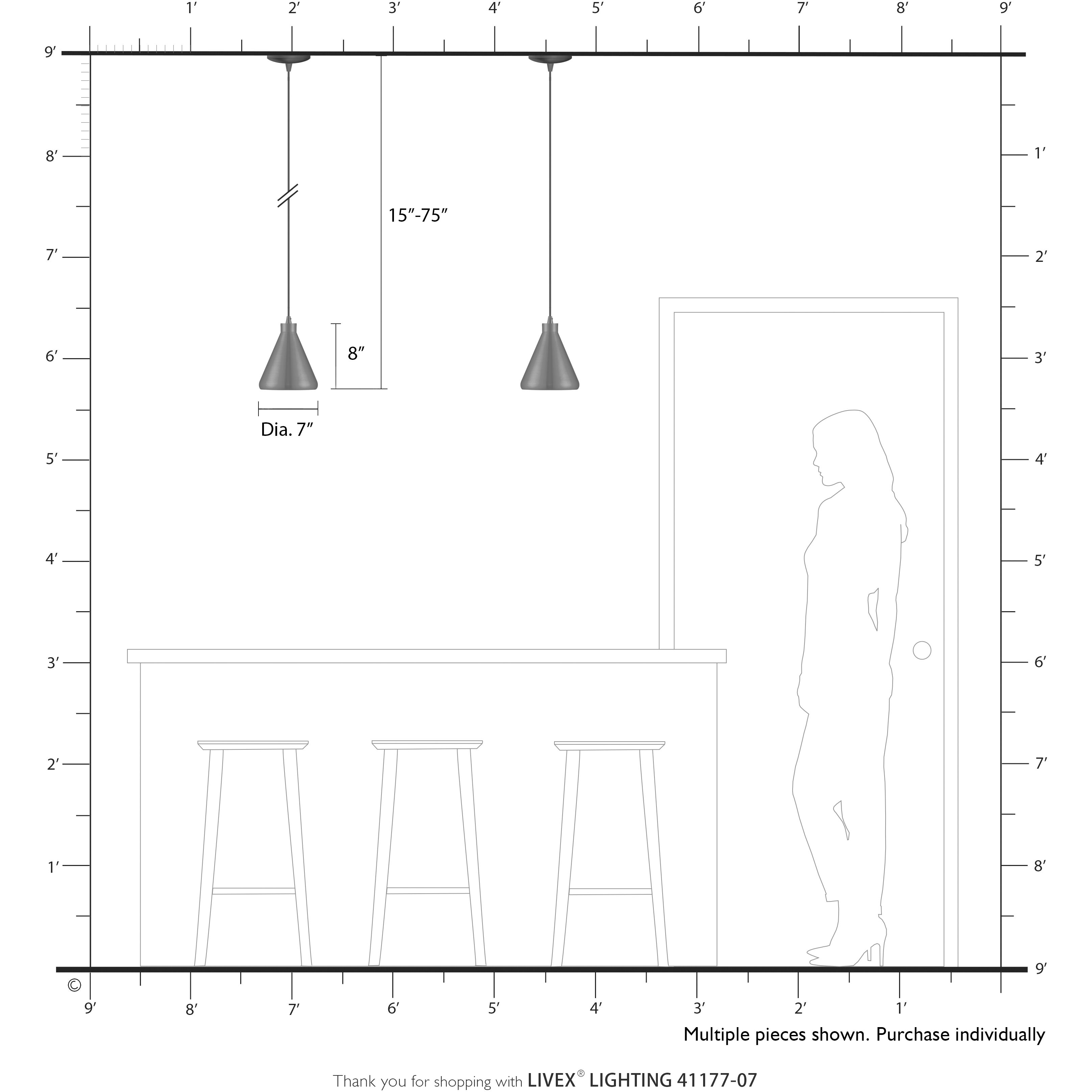 Geneva 1 Light 7 inch Bronze with Antique Brass Accents Mini Pendant Ceiling Light