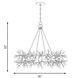 Once 8 Light 36 inch Spun Gold Chandelier Ceiling Light