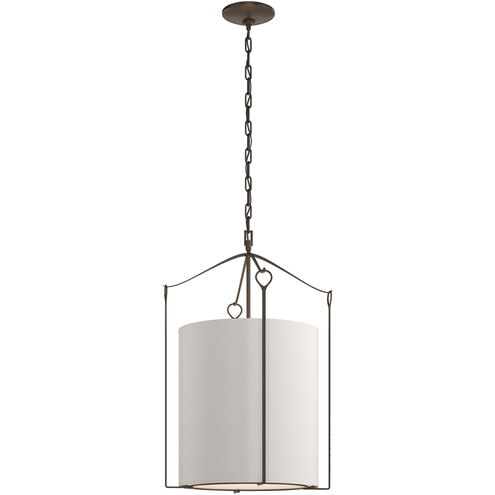 Bow 3 Light 19.3 inch White Pendant Ceiling Light in Flax, Tall