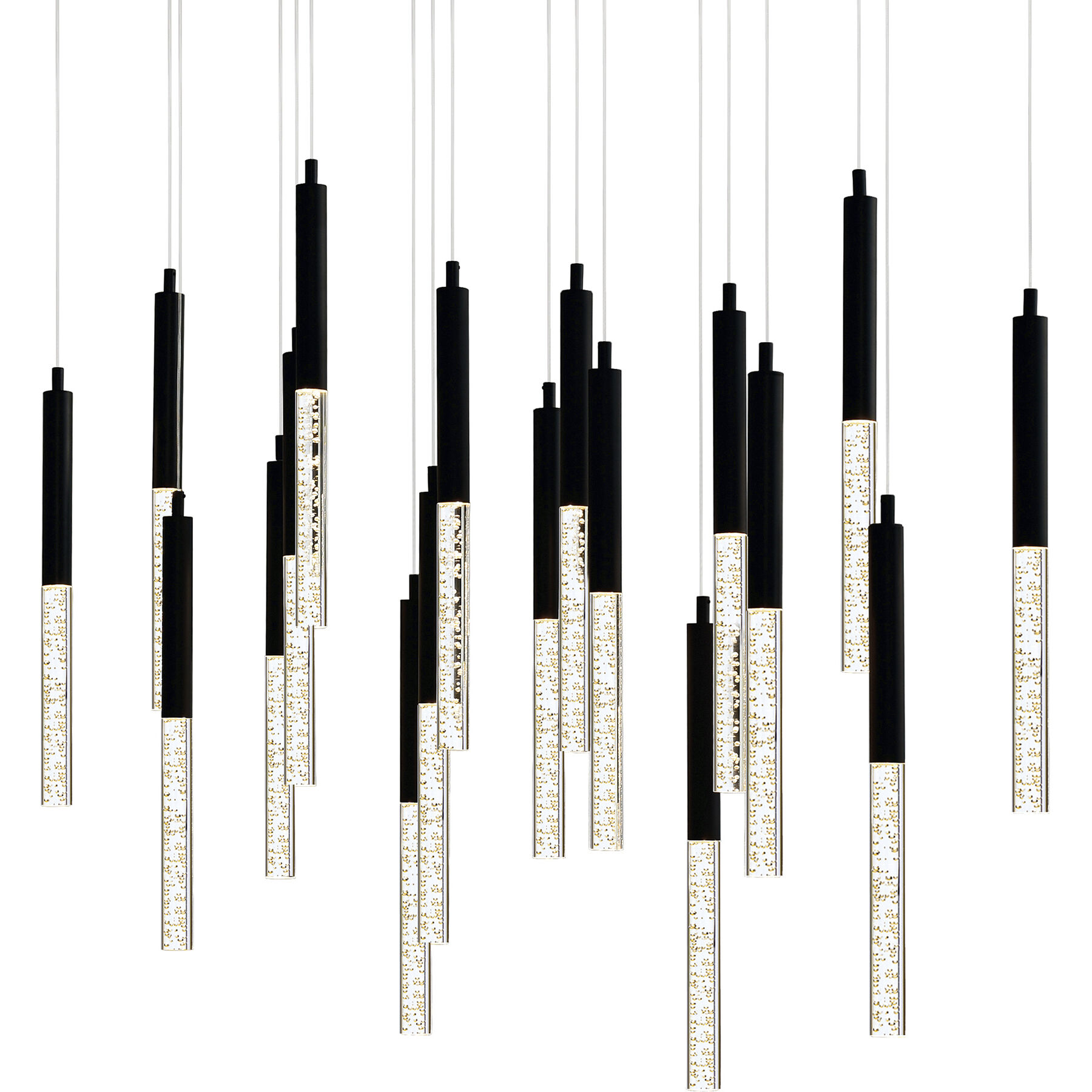 Dragonswatch LED 48 inch Black Chandelier Ceiling Light