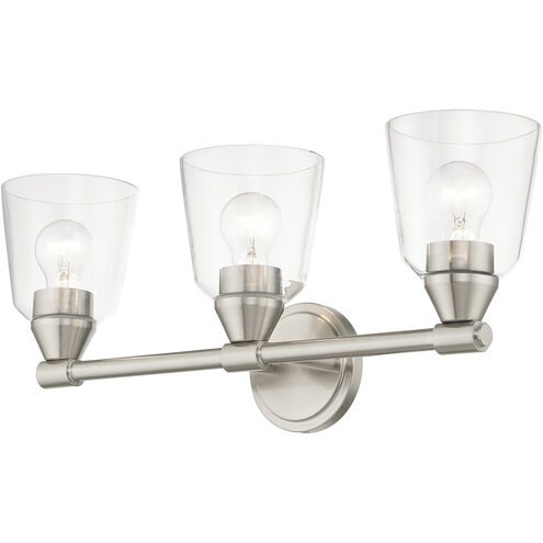 Catania 3 Light 23 inch Brushed Nickel Vanity Sconce Wall Light