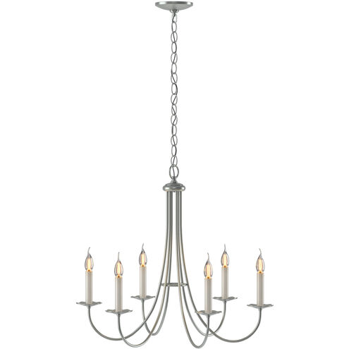 Simple Sweep 6 Light 26 inch Vintage Platinum Chandelier Ceiling Light