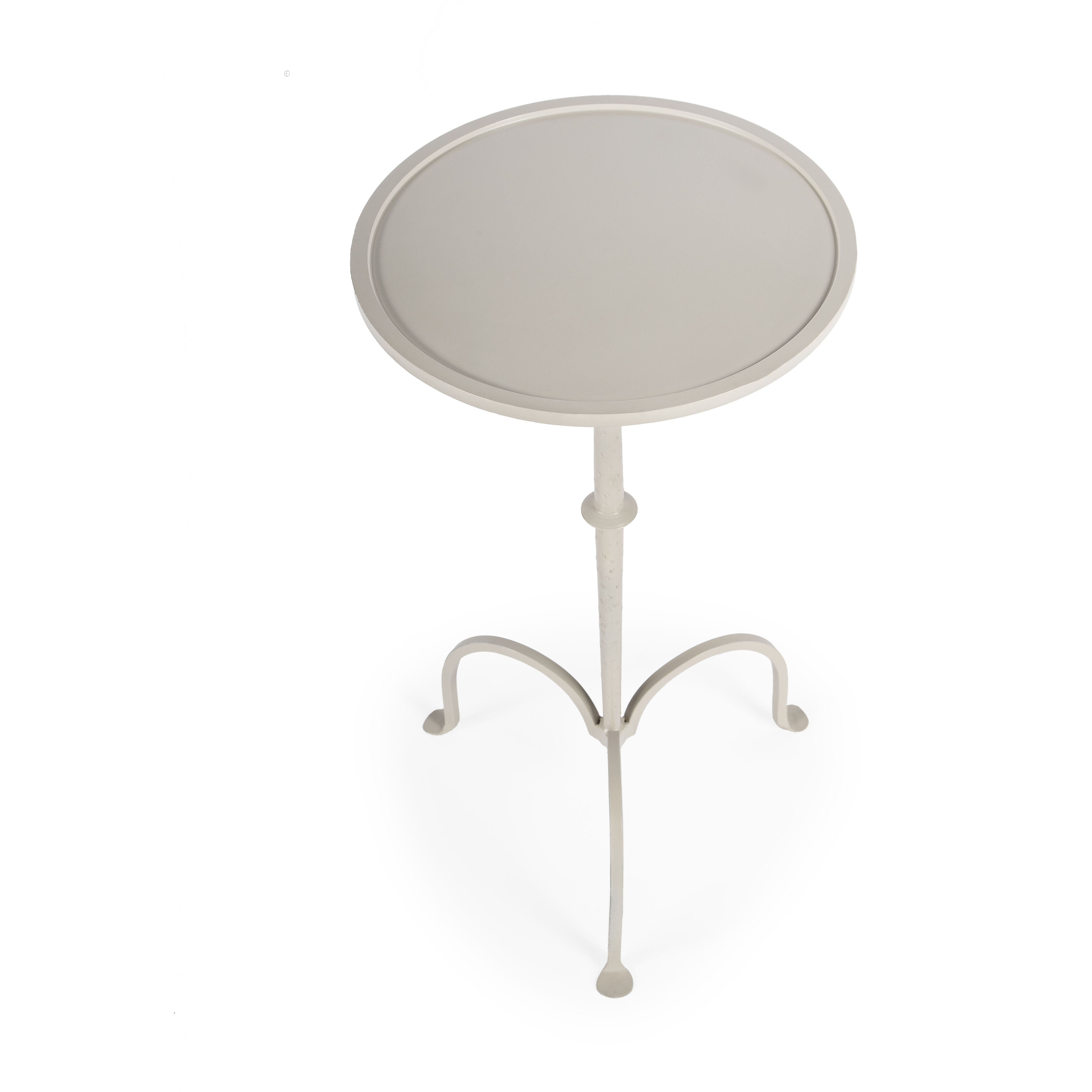 Industrial Chic Founders White Iron 24 X 12 inch Metalworks Accent Table, Pedestal