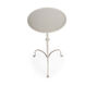 Industrial Chic Founders White Iron 24 X 12 inch Metalworks Accent Table, Pedestal