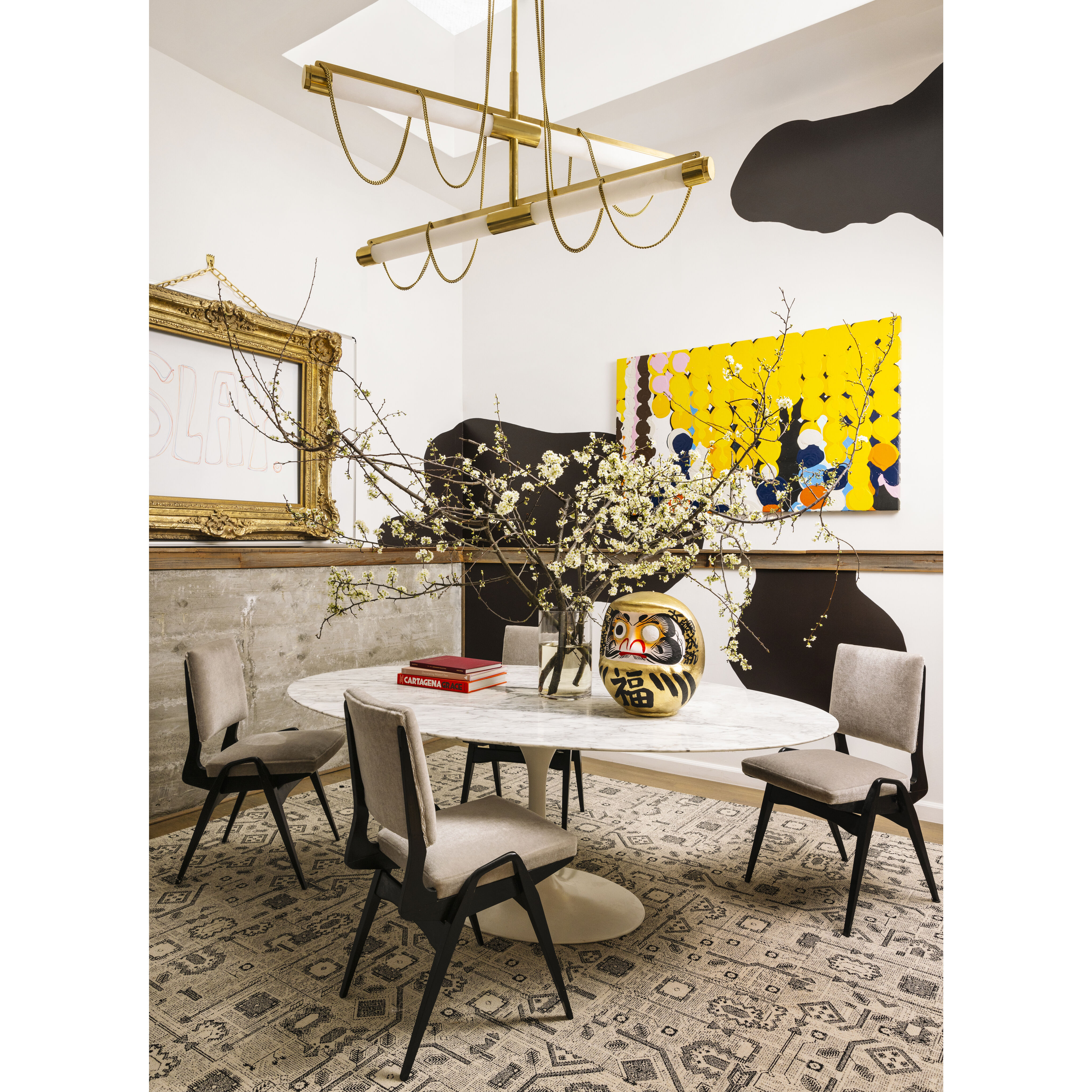 Lariat LED 7.75 inch Vintage Brass Chandelier Ceiling Light