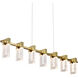 Artisan Collection/SORRENTO Series Linear Chandelier Ceiling Light in Antique Brass