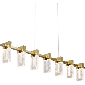 Artisan Collection/SORRENTO Series 40 inch Antique Brass Linear Chandelier Ceiling Light