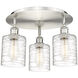 Cobbleskill 3 Light 17.75 inch Satin Nickel Flush Mount Ceiling Light