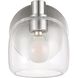 Valentina 1 Light 6.25 inch Brushed Nickel Vanity Light Wall Light