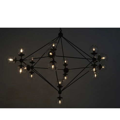 Pluto 20 Light 63 inch Matte Black Chandelier Ceiling Light, Large