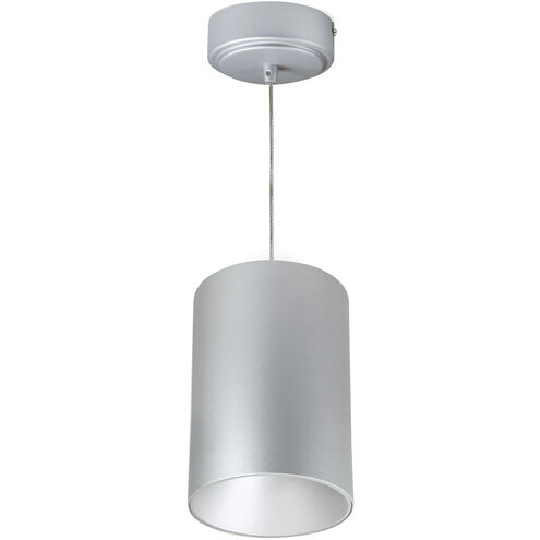 iLENE LED 6 inch Silver with Silver Cable Mount Mini Cylinder Ceiling Light in 2700K, 2000