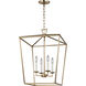 C&M by Chapman & Myers Dianna LED 17 inch Satin Brass Pendant Ceiling Light