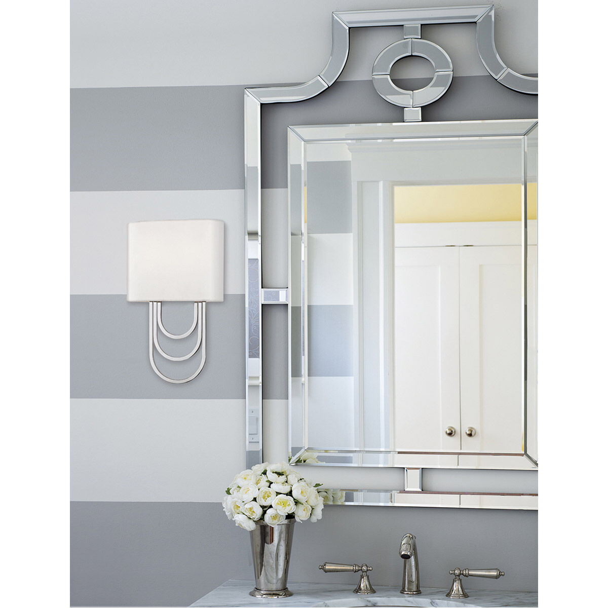 Farah 2 Light 8 inch Polished Nickel ADA Wall Sconce Wall Light