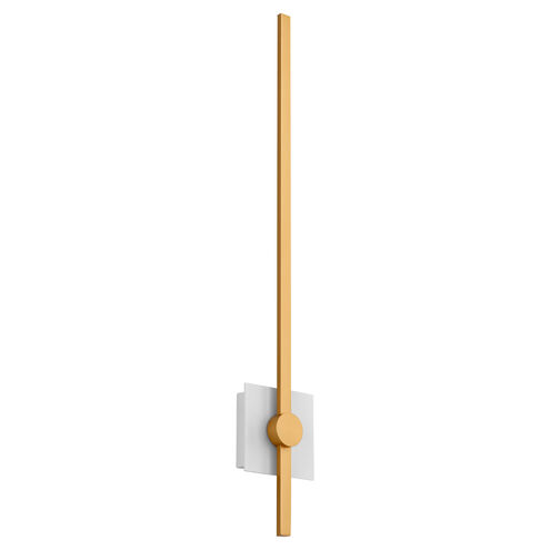 Zora 1 Light 32 inch White/Industrial Brass Sconce Wall Light