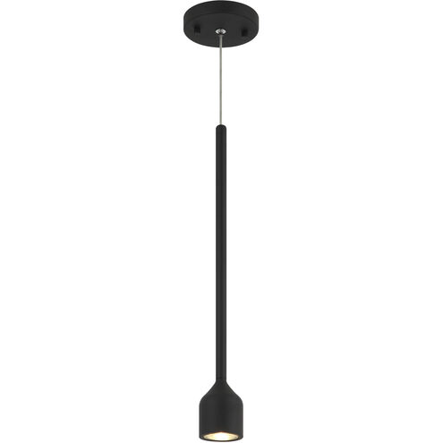 Lumenagio LED Matte Black Pendant Ceiling Light