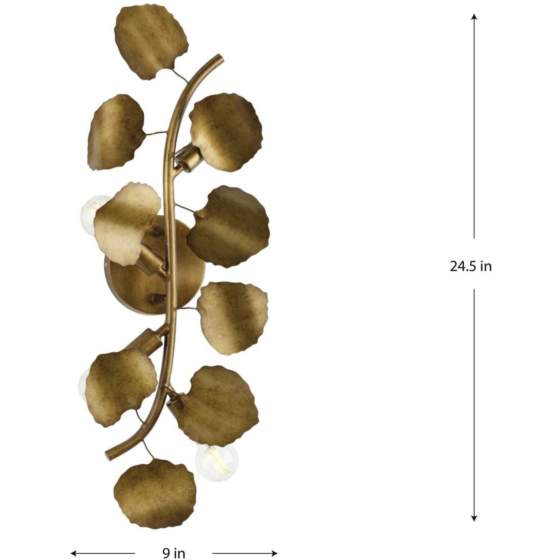 Laurel 4 Light 9 inch Gold Ombre Wall Bracket Wall Light, Design Series