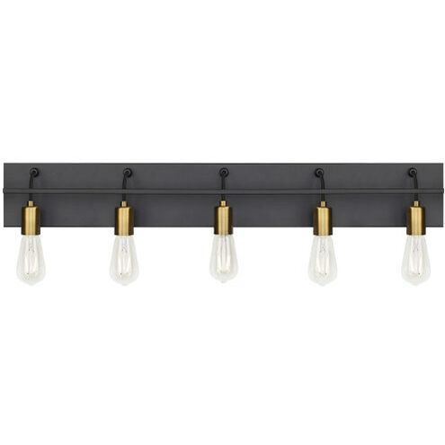 Tae 36 inch Black/Aged Brass Bath Light Wall Light