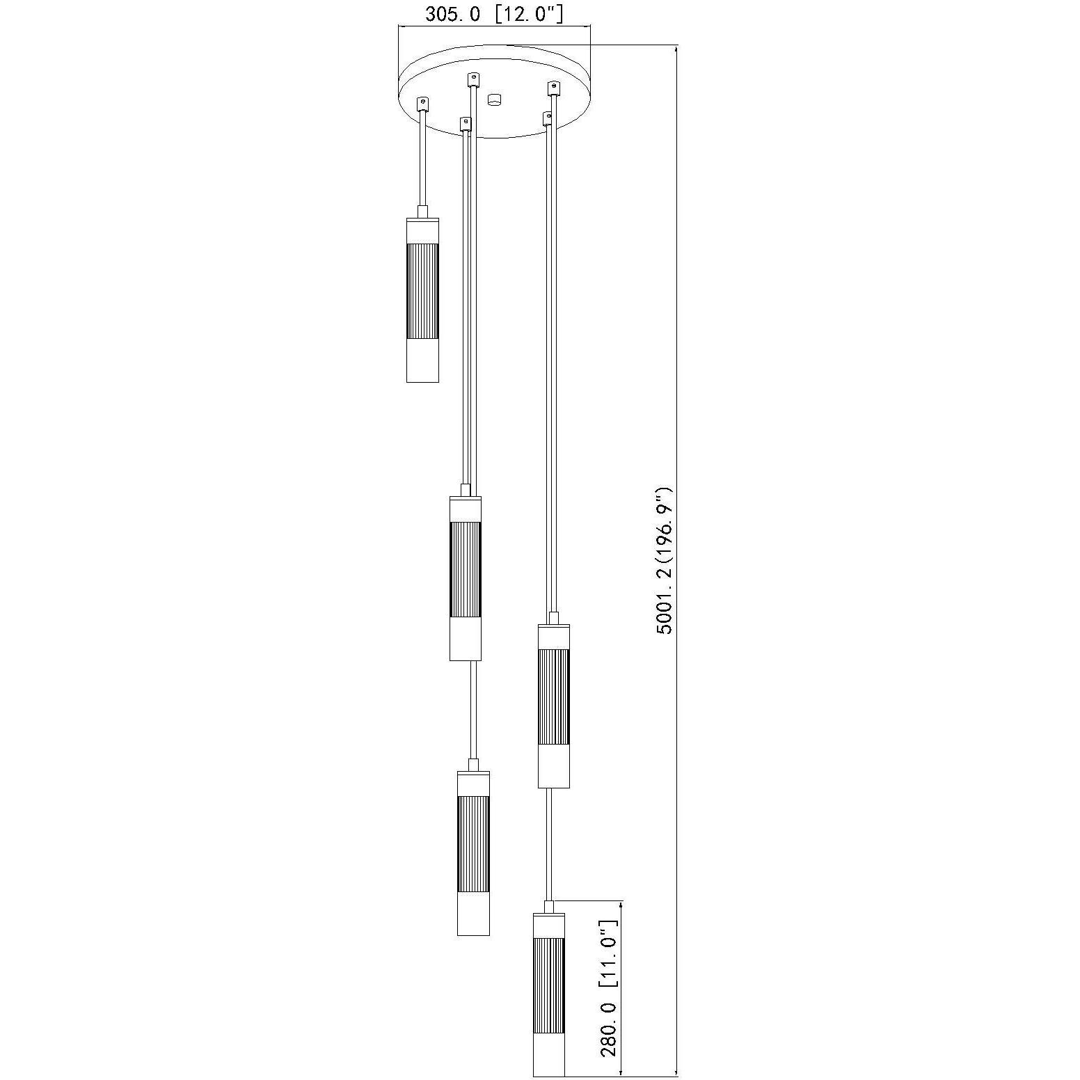 Stari 5 Light 12 inch Brushed Nickel Chandelier Ceiling Light