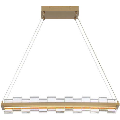 Bruco Linear Chandelier Ceiling Light in Gold