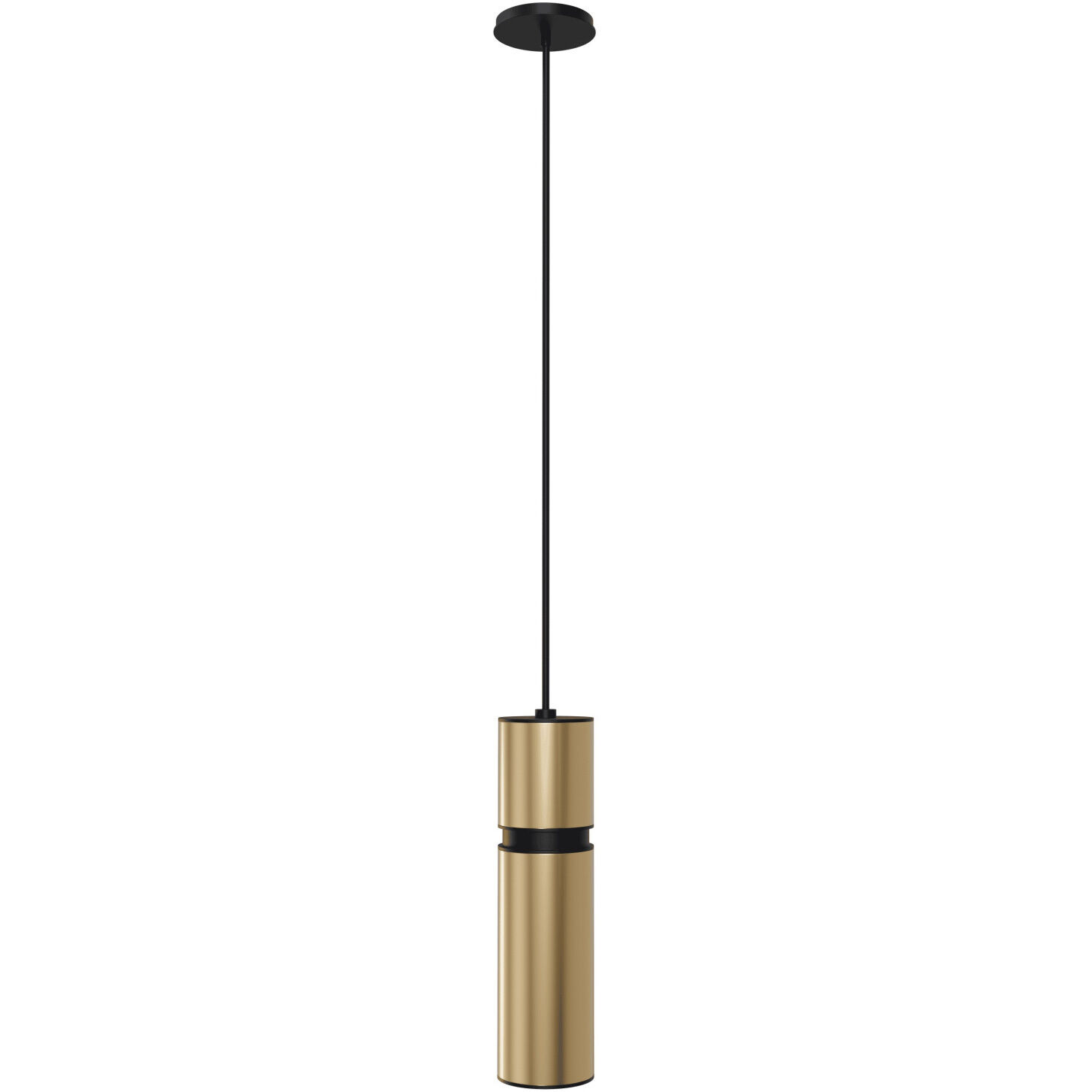 Cicada LED 3 inch Smooth Brass with Black Pendant Ceiling Light
