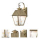 Mansfield 2 Light 16.5 inch Antique Brass Outdoor Wall Lantern