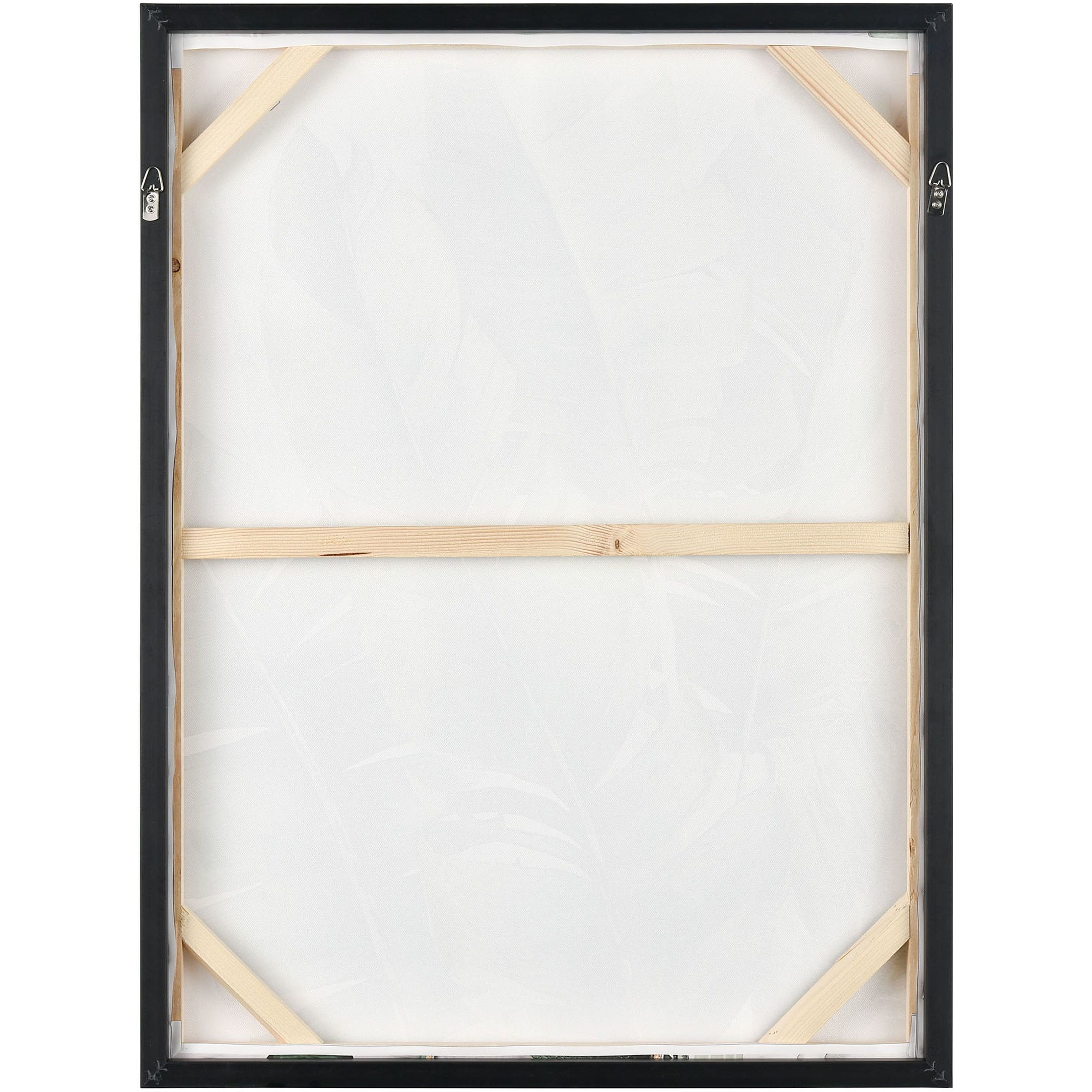 Musa II Green with Off White and Champagne Gold Framed Wall Art