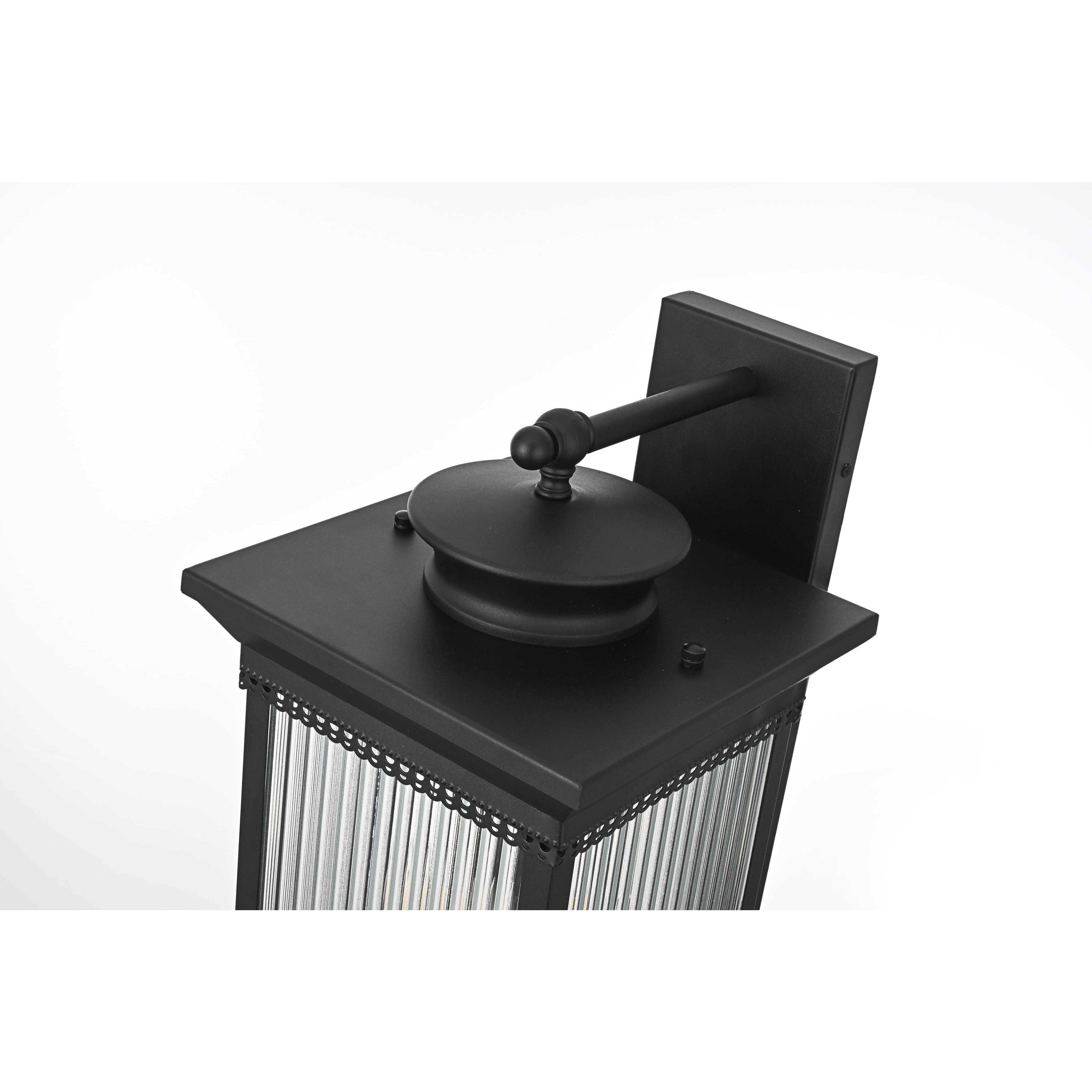 Collins 3 Light 23.5 inch Black Outdoor Wall Sconce