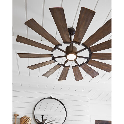 Prairie 62 62 inch Aged Pewter with Light Grey Weathered Oak Blades Indoor-Outdoor Ceiling Fan