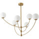 Canada 6 Light 36.75 inch Brass Chandelier Ceiling Light