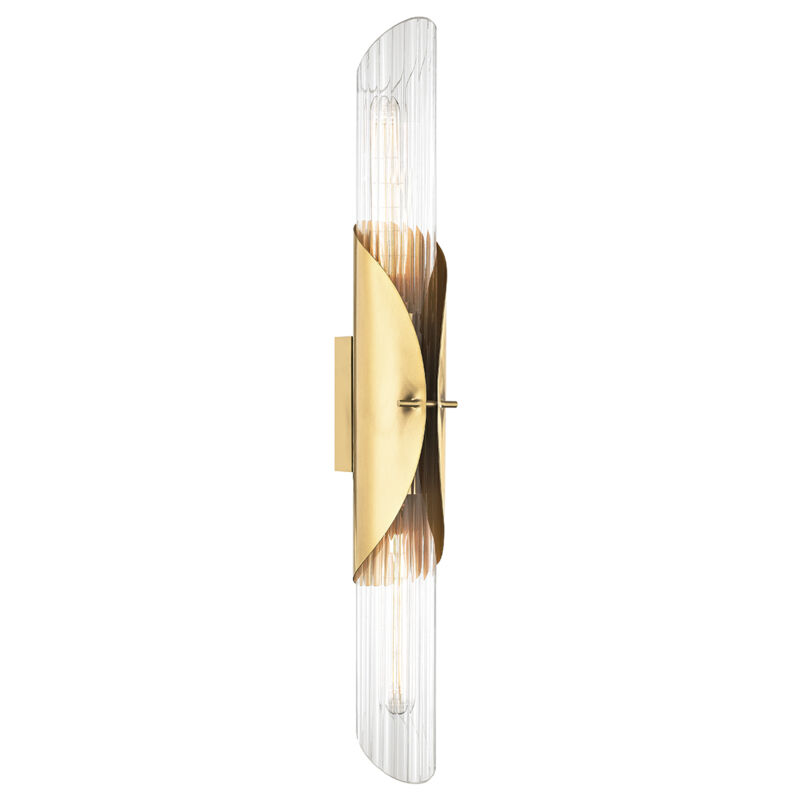 Lefferts 2 Light 3.25 inch Aged Brass ADA Wall Sconce Wall Light