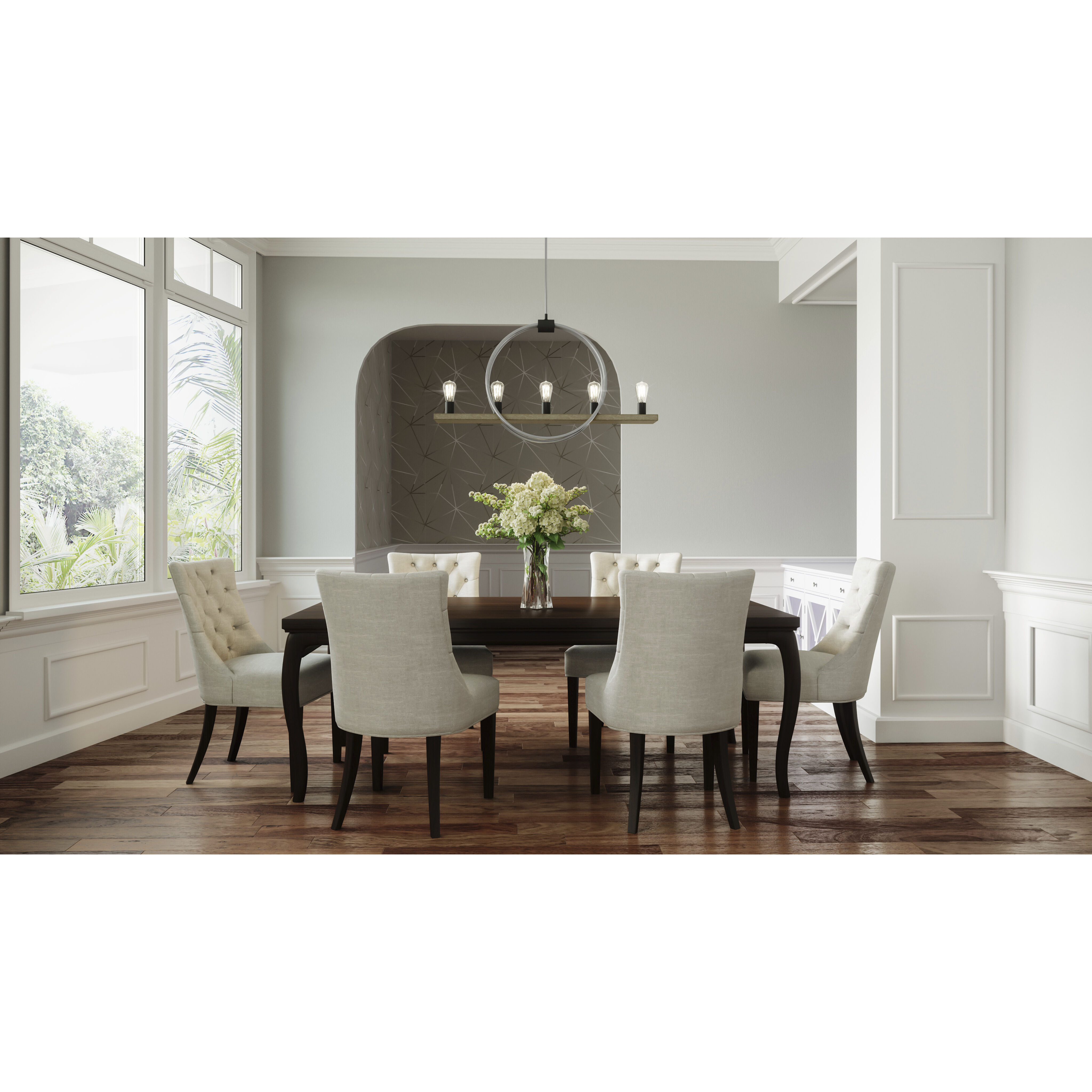 Sterling 5 Light 40 inch Brushed Nickel Island Light Ceiling Light