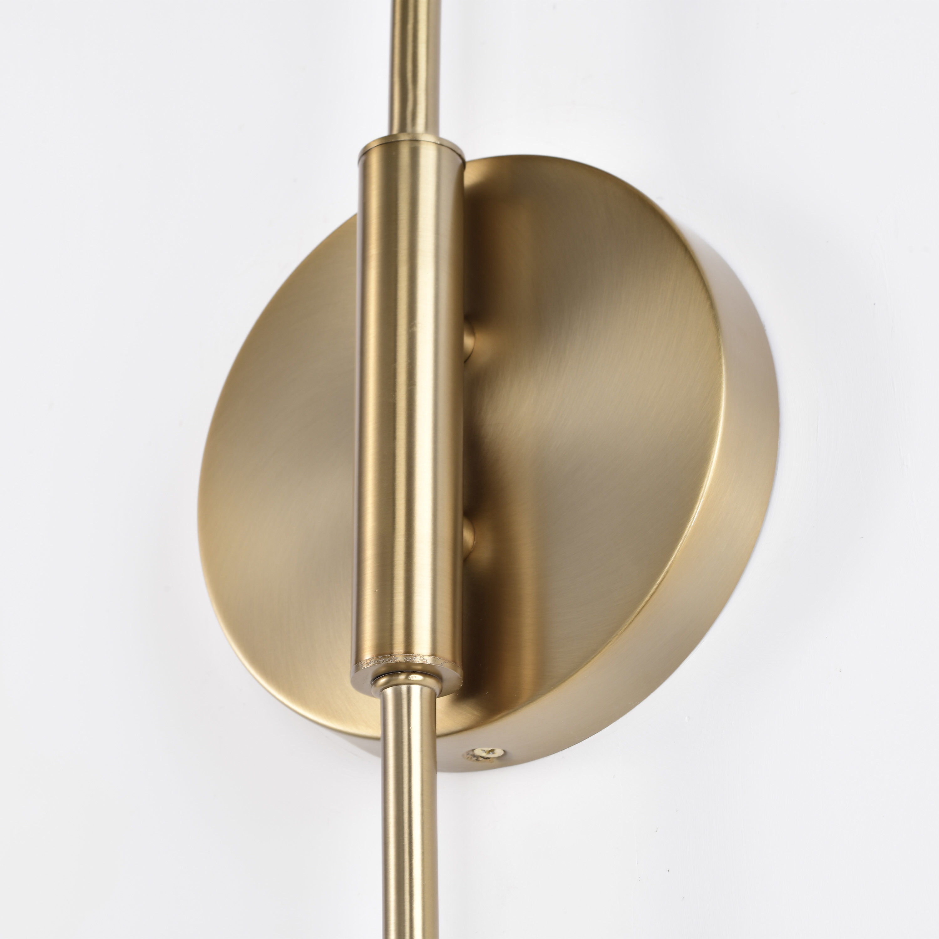 Trilby 1 Light 37 inch Matte White/Burnished Brass Bathroom Vanity Lights Wall Light