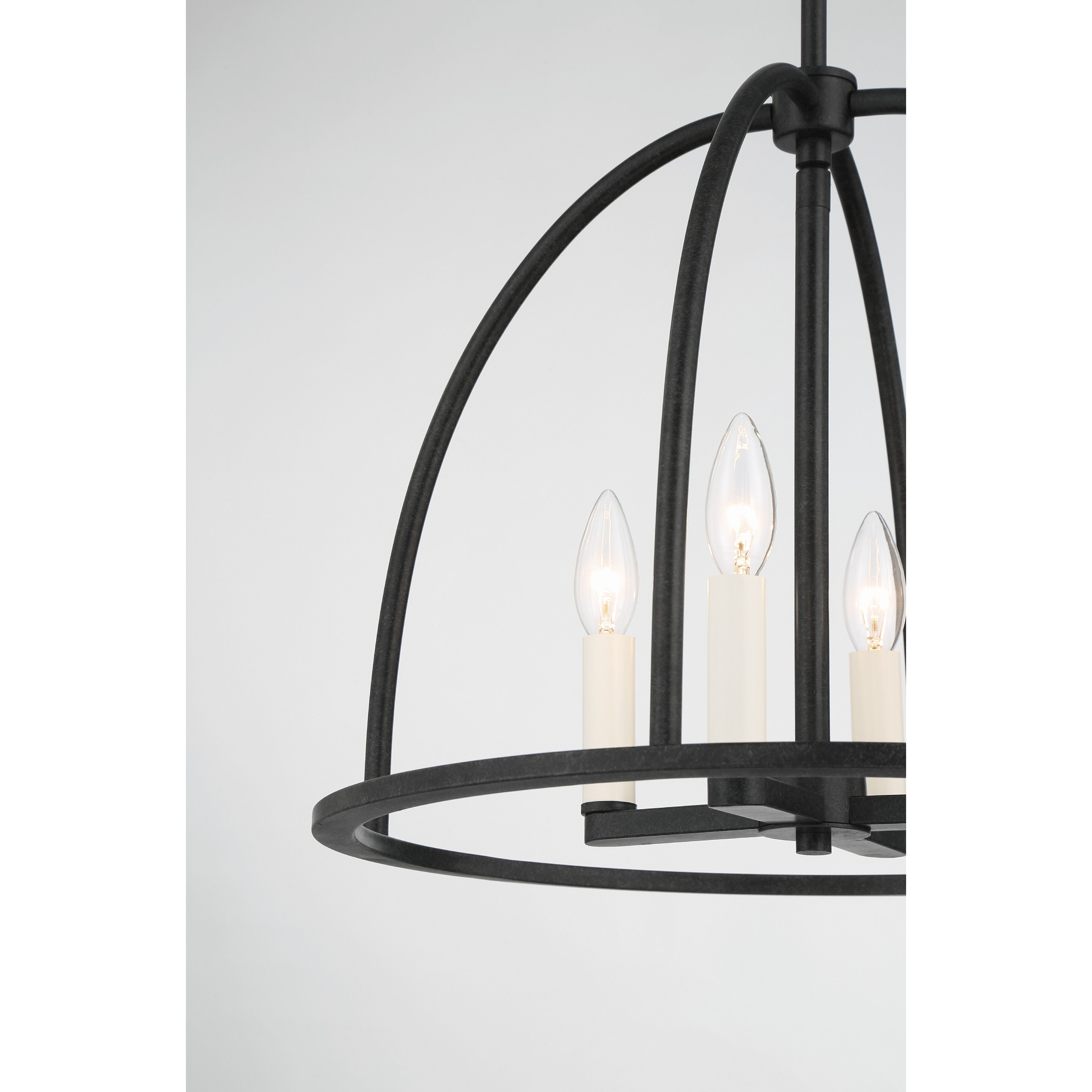 Abbott 4 Light 18.25 inch Black Lantern Chandelier Ceiling Light