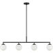 Nube 4 Light 48 inch Midnight Black Linear Chandelier Ceiling Light in Standard