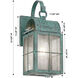 Durham 1 Light 12.5 inch Verde Green Outdoor Sconce in Seedy Glass, Brass Traditions by Innovations Lighting
